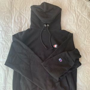 BLACK CHAMPION HOODIE!